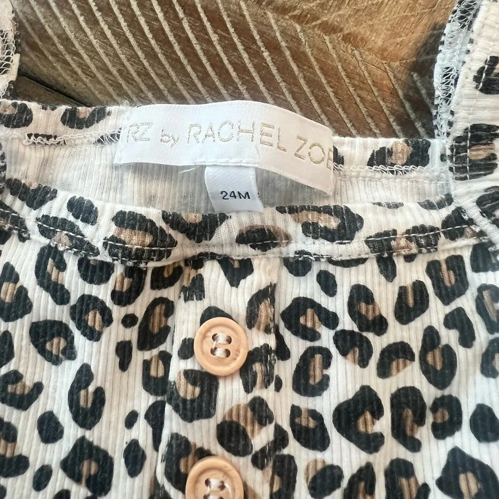 Rachel Zoe babygirl 24m matching leopard tank short set